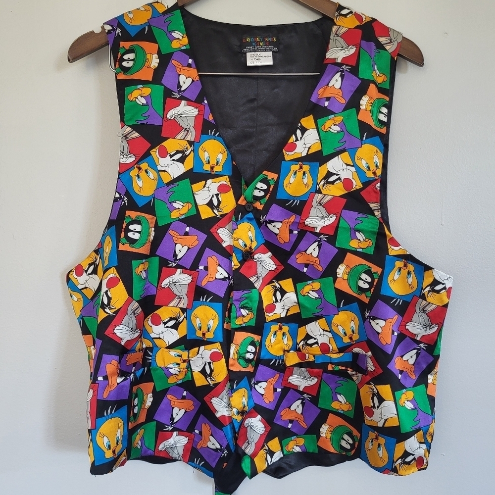 Looney Tunes Mania Silk Cartoon Vest L/XL - Picture 2 of 6